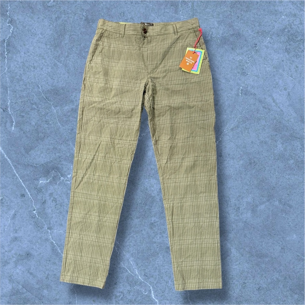 NWT Men's Green Checkered Trousers - Picture 1 of 5